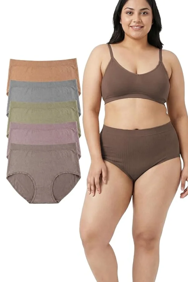 Dressably Soft Cotton Panties for Women | Breathable Stretch Underwear Pack of 3/5